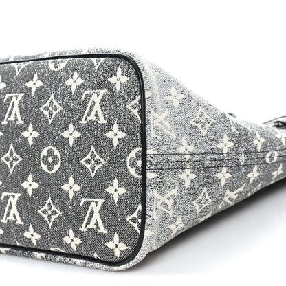 Louis Vuitton Denim Monogram Jacquard Neverfull MM Grey 10 of 10