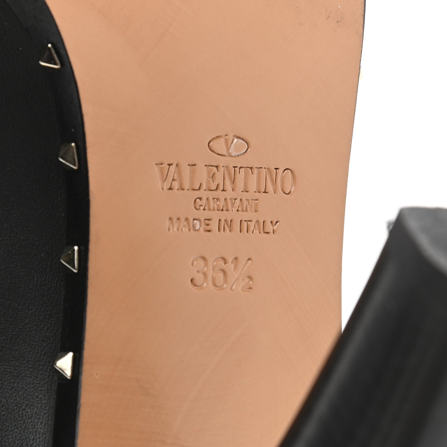 Valentino Garavani Calfskin Soul Rockstud Mary Jane 110mm Pumps 36.5 Black 6 of 9