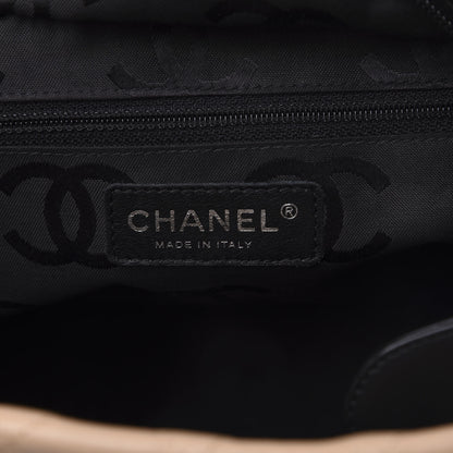 Chanel Calfskin Quilted Large Cambon Tote Beige Black 6 of 15