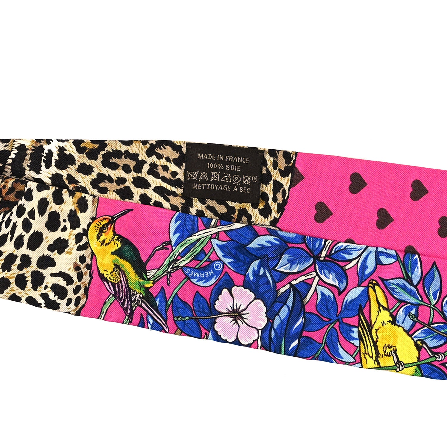 Hermes Silk Jungle Love Love Twilly Rose Vif Bleu Roy 3 of 3