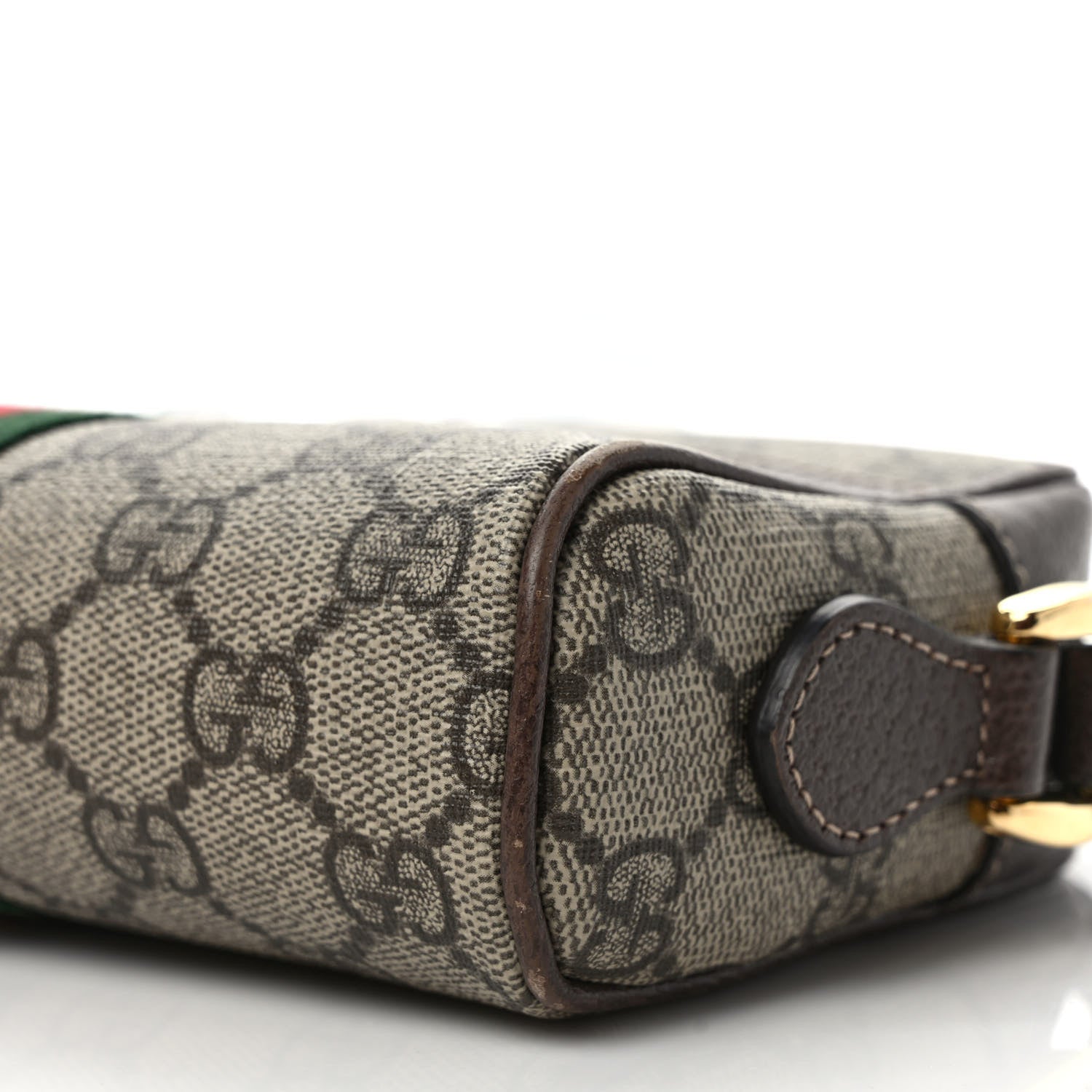 Gucci GG Supreme Monogram Web Mini Ophidia Shoulder Bag Brown 8 of 12