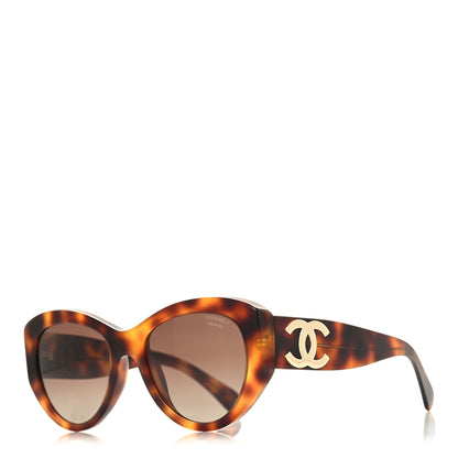 Chanel Acetate Polarized Butterfly Large CC Sunglasses 5492-A Tortoise 1 of 8