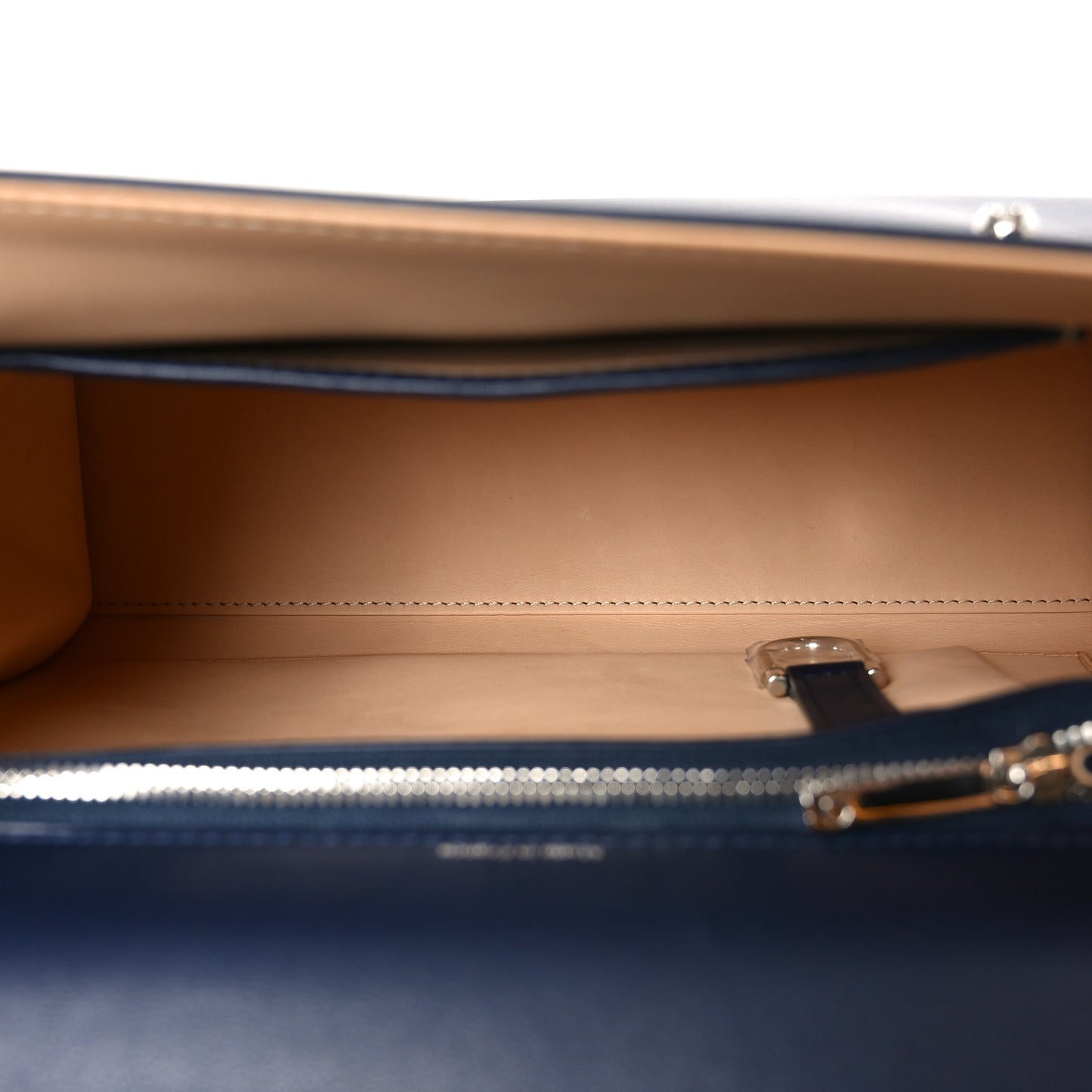 Calfskin MM Tempete Satchel Navy