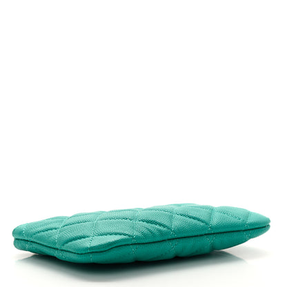 Chanel Caviar Quilted Small Cosmetic Case Light Blue 4 of 6