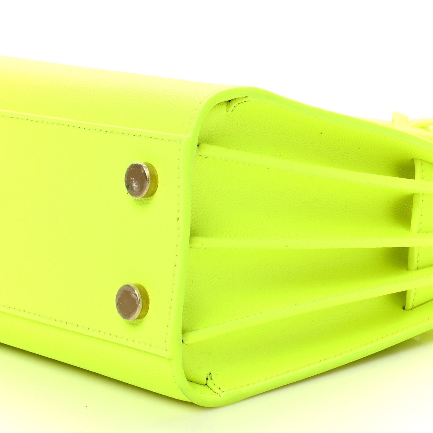 Saint Laurent Grained Calfskin Nano Sac De Jour Fluo Safety Yellow 10 of 10
