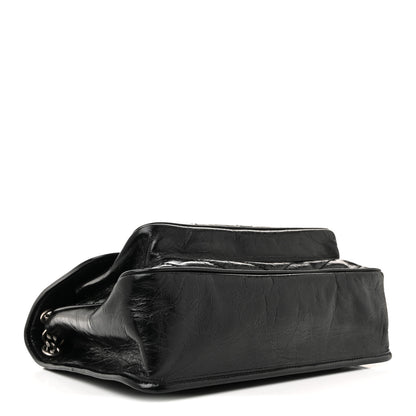 Saint Laurent Crinkled Calfskin Matelasse Monogram Large Niki Chain Satchel Black 4 of 12