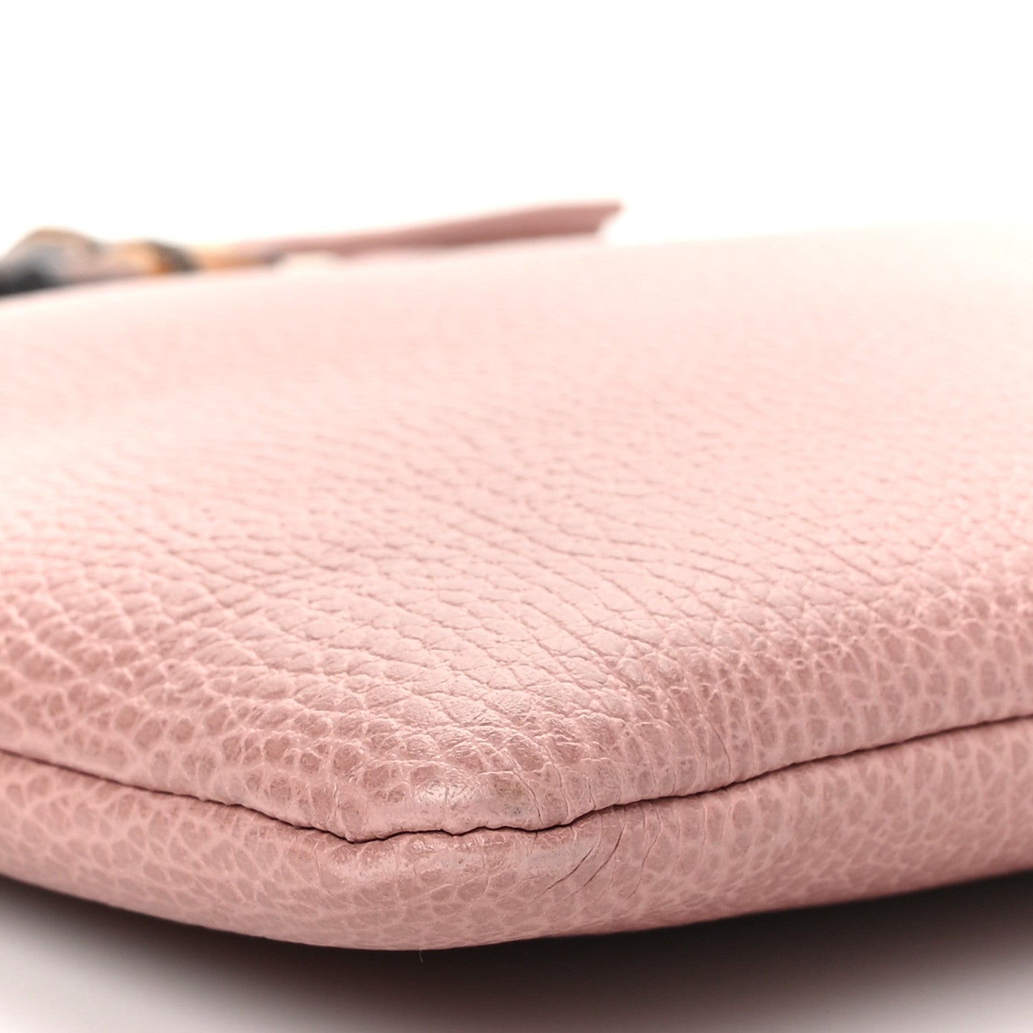 Gucci Calfskin Large Bamboo Clutch Pink 9 of 10