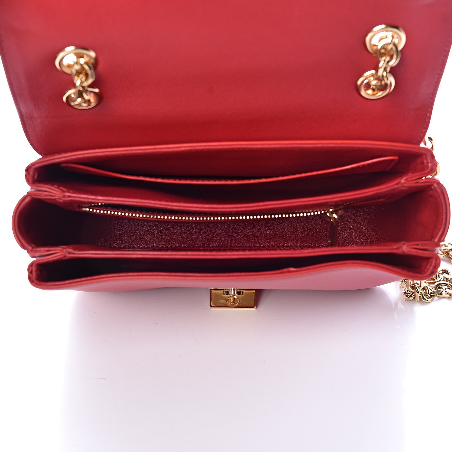 Celine Shiny Calfskin Medium C Bag Red 5 of 9