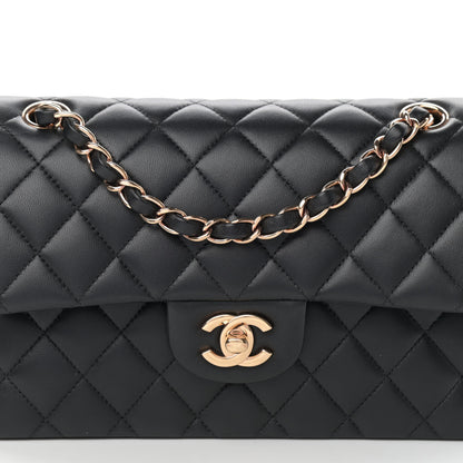 Chanel Lambskin Quilted Small Double Flap Black 8 of 13