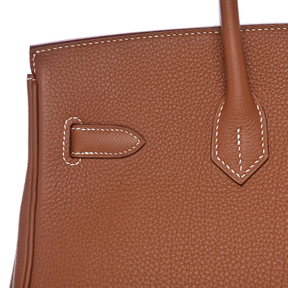 Hermes Togo Verso Birkin 35 Gold Geranium 22 of 28