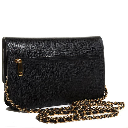 Chanel Caviar Timeless CC Wallet on Chain WOC Black 3 of 8