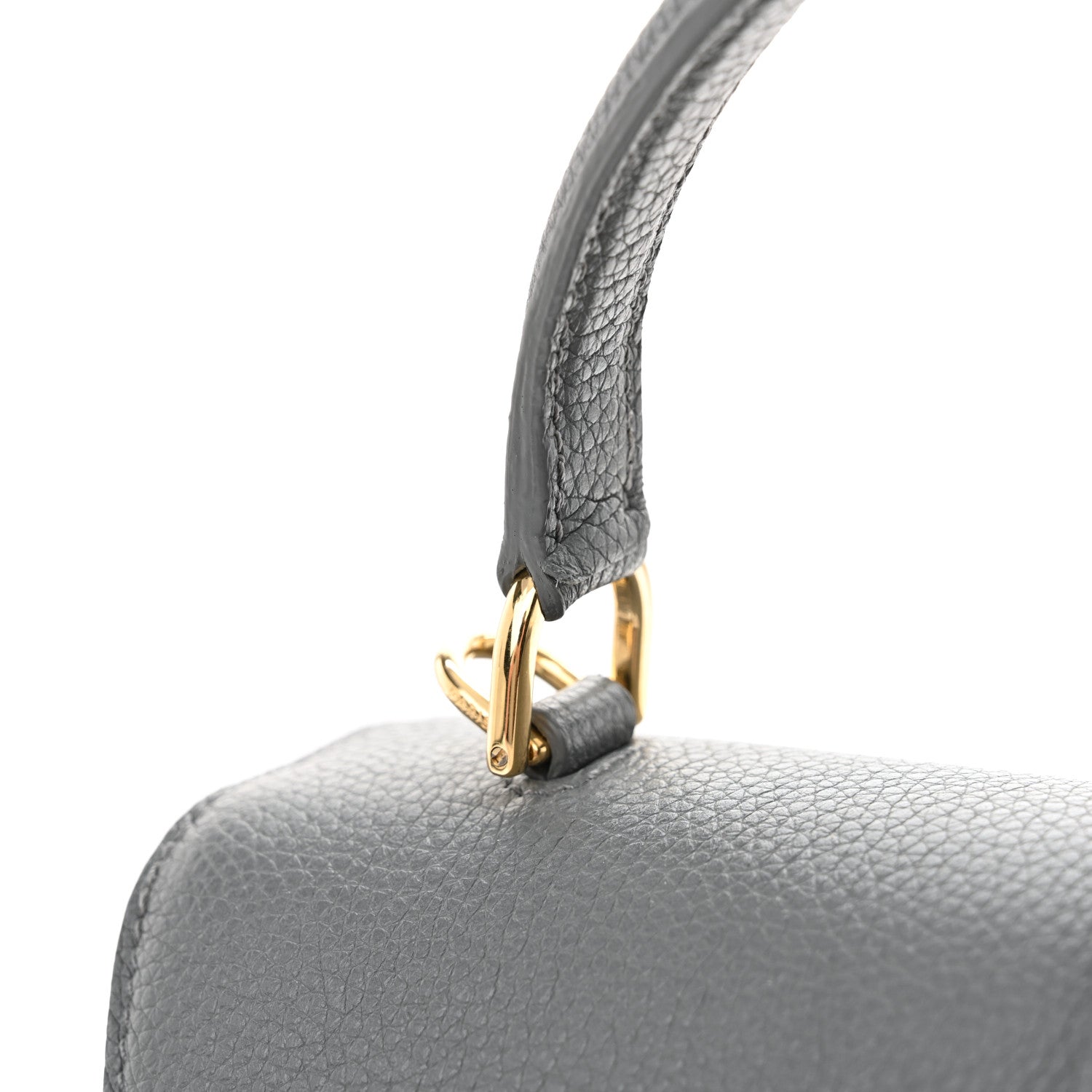 Celine Grained Calfskin Small 16 Top Handle Bag Medium Grey 14 of 15
