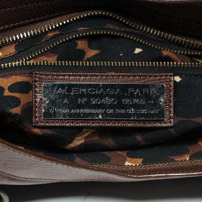 Balenciaga Lizard Embossed City Castagna 5 of 7