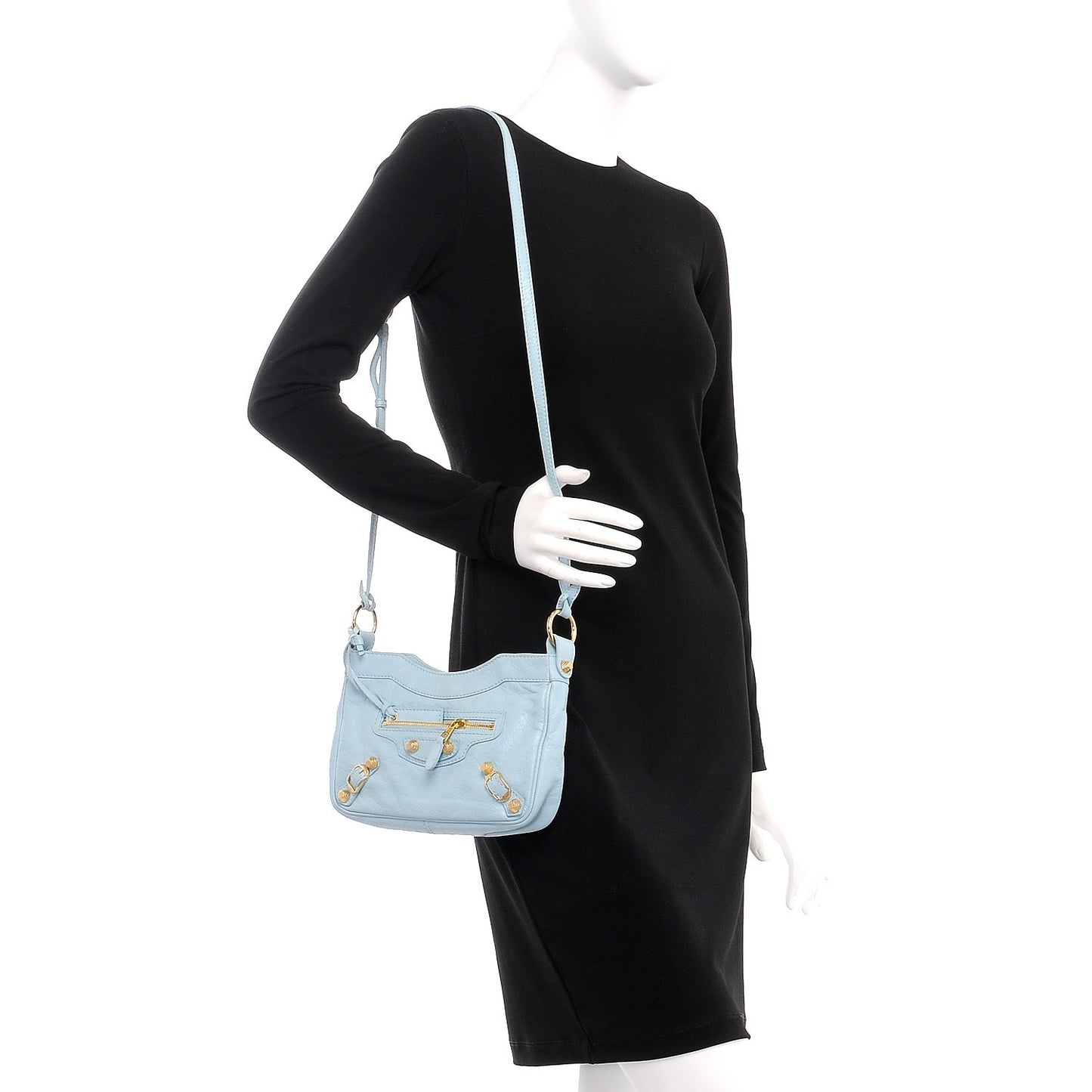 Agneau Giant 12 Gold Hardware Hip Bleu Dragee