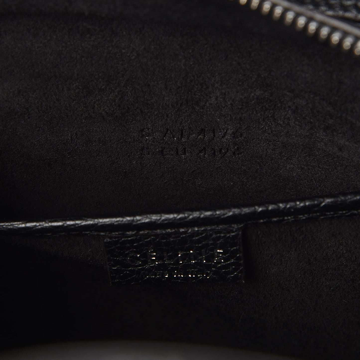 Drummed Calfskin Nano Luggage Black