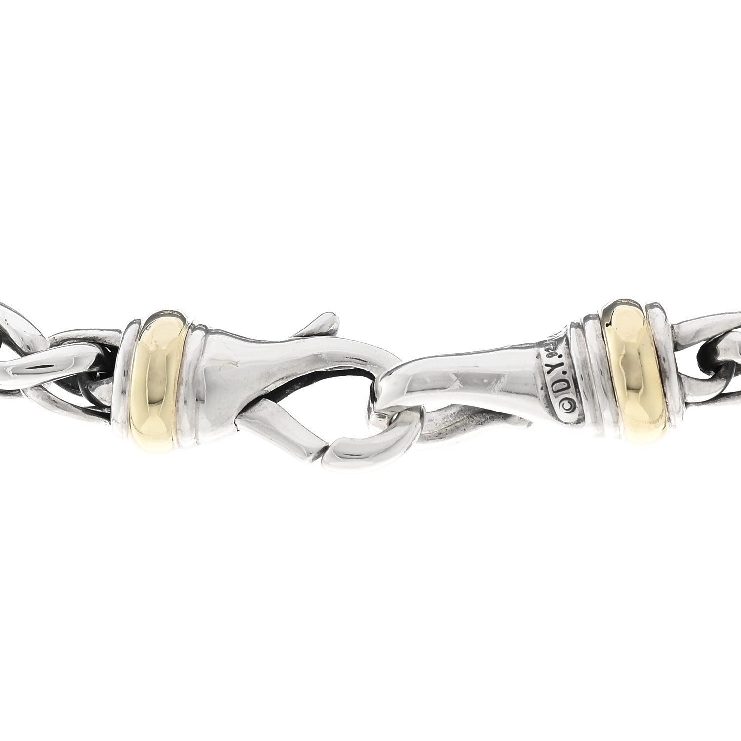 David Yurman Sterling Silver 14K Yellow Gold 6mm Wheat Chain Necklace 4 of 4