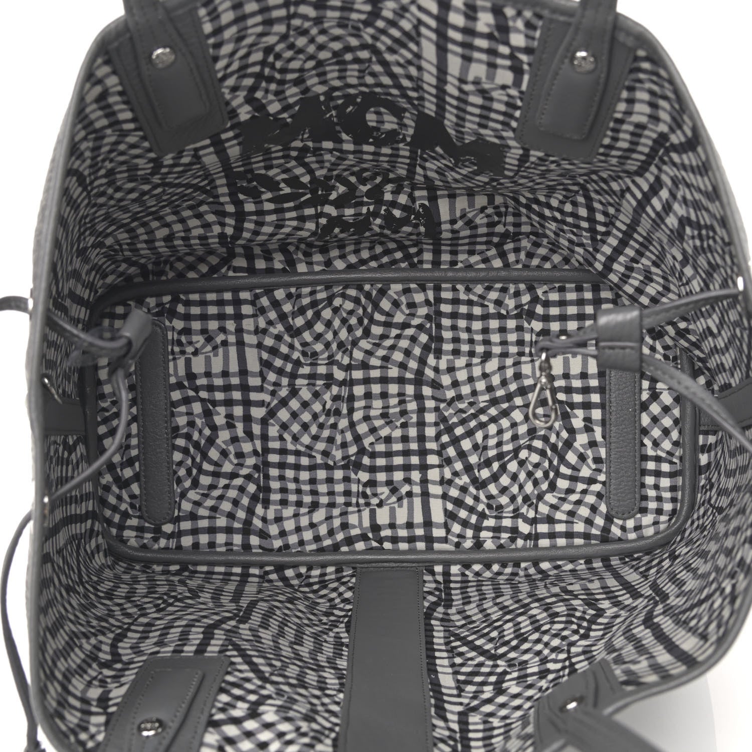 MCM Visetos Medium Liz Reversible Shopper Tote Black 9 of 25