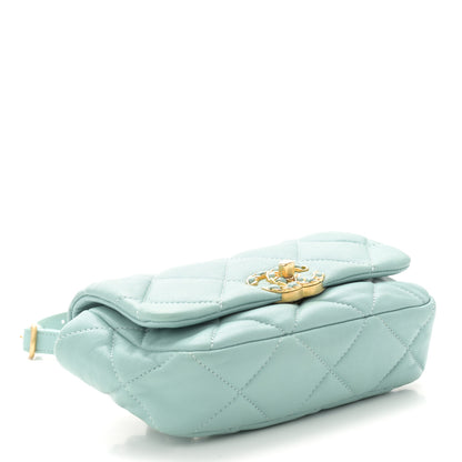Chanel Lambskin Quilted Chanel 19 Waist Bag Light Blue 4 of 10