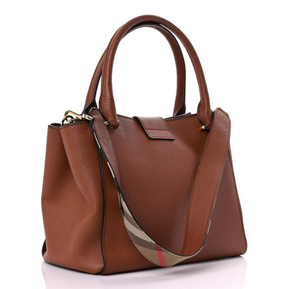 Burberry Soft Grain Calfskin Medium Dashwood Buckle Tote Brown 3 of 17