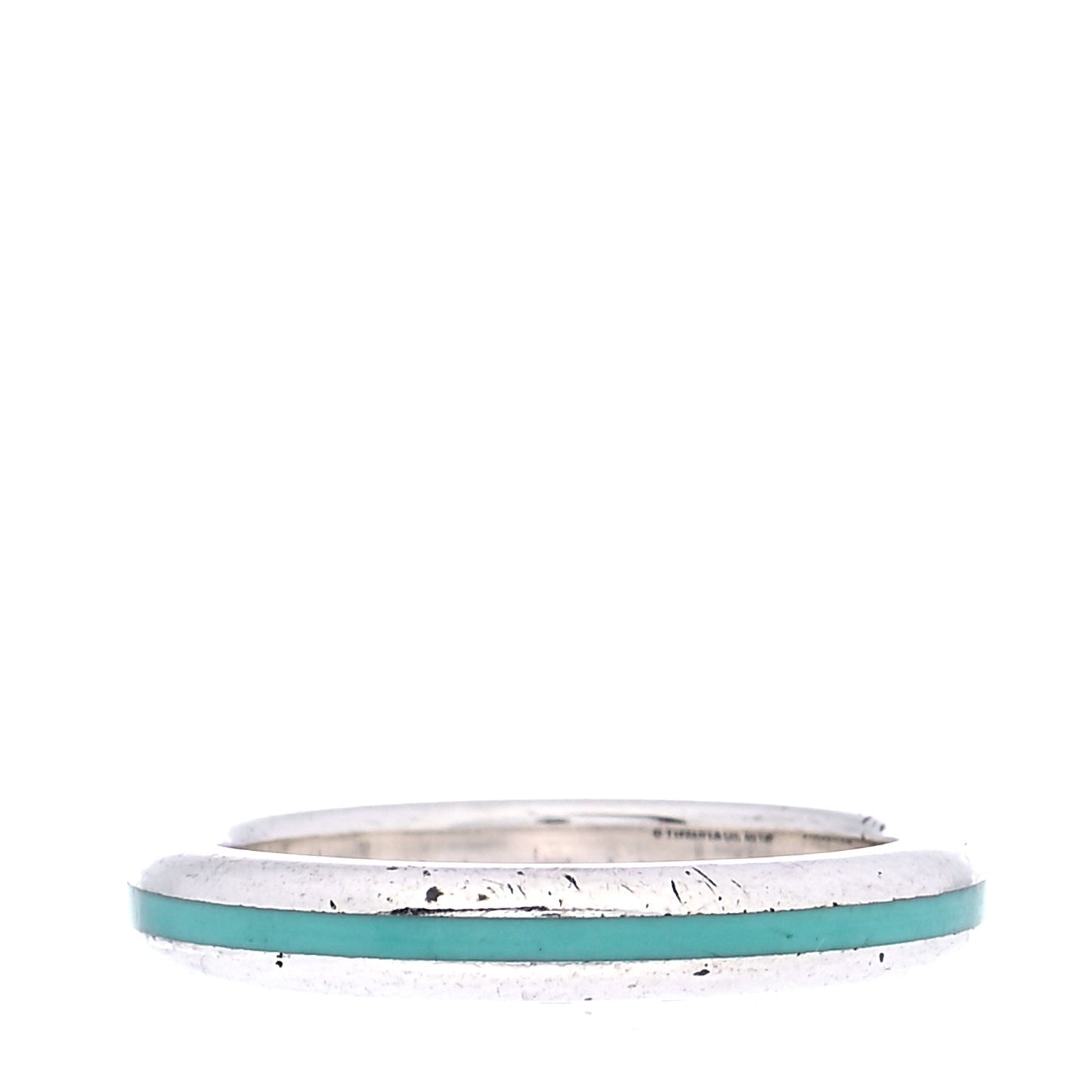 Sterling Silver Enamel Stackable Ring Blue 48 4.5