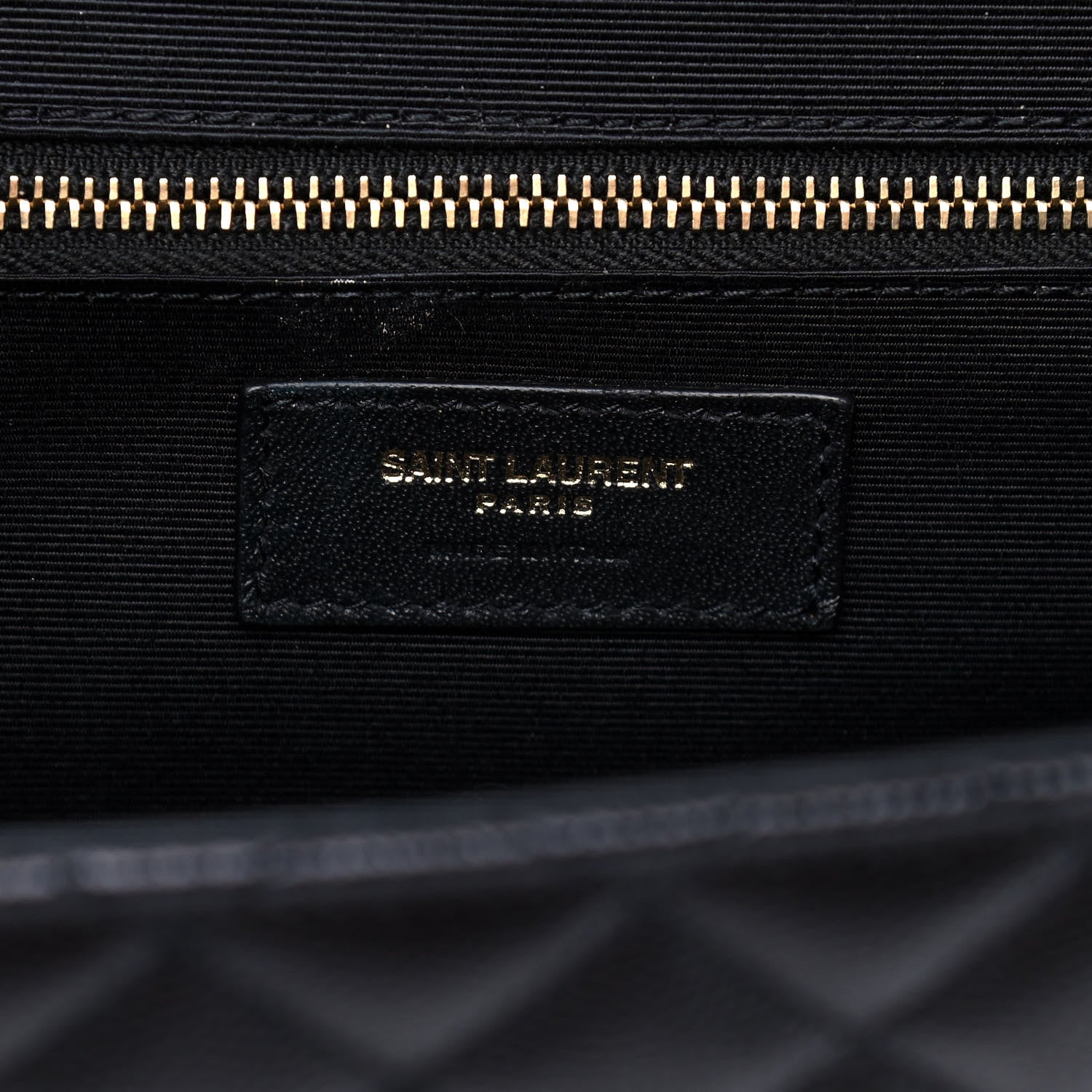 Saint Laurent Grain De Poudre Textured Mixed Matelasse Large Triquilt Monogram Satchel Black 5 of 12