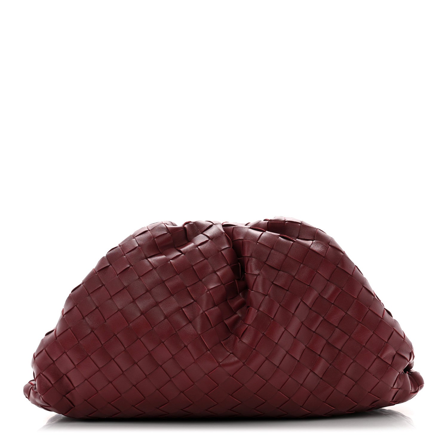 Bottega Veneta Nappa Maxi Intrecciato The Pouch Oversized Clutch Bordeaux 1 of 10