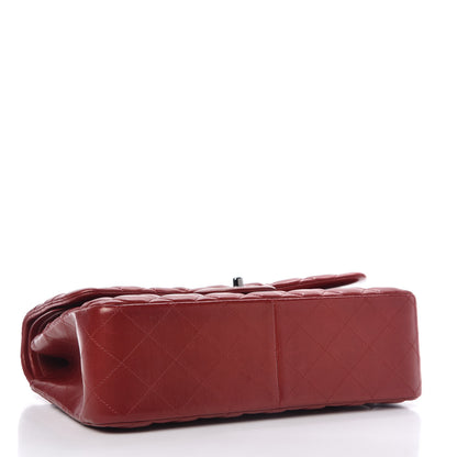 Chanel Lambskin Quilted Jumbo Double Flap Dark Red 4 of 10