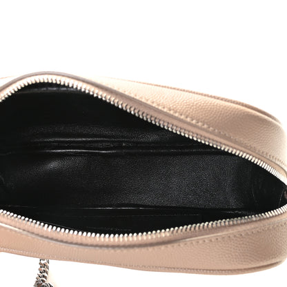 Saint Laurent Grain De Poudre Matelasse Monogram Mini Lou Camera Bag Gold Sand 4 of 10