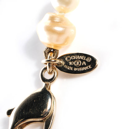 Chanel Irregular Pearl Classic CC Long Necklace Gold 5 of 5
