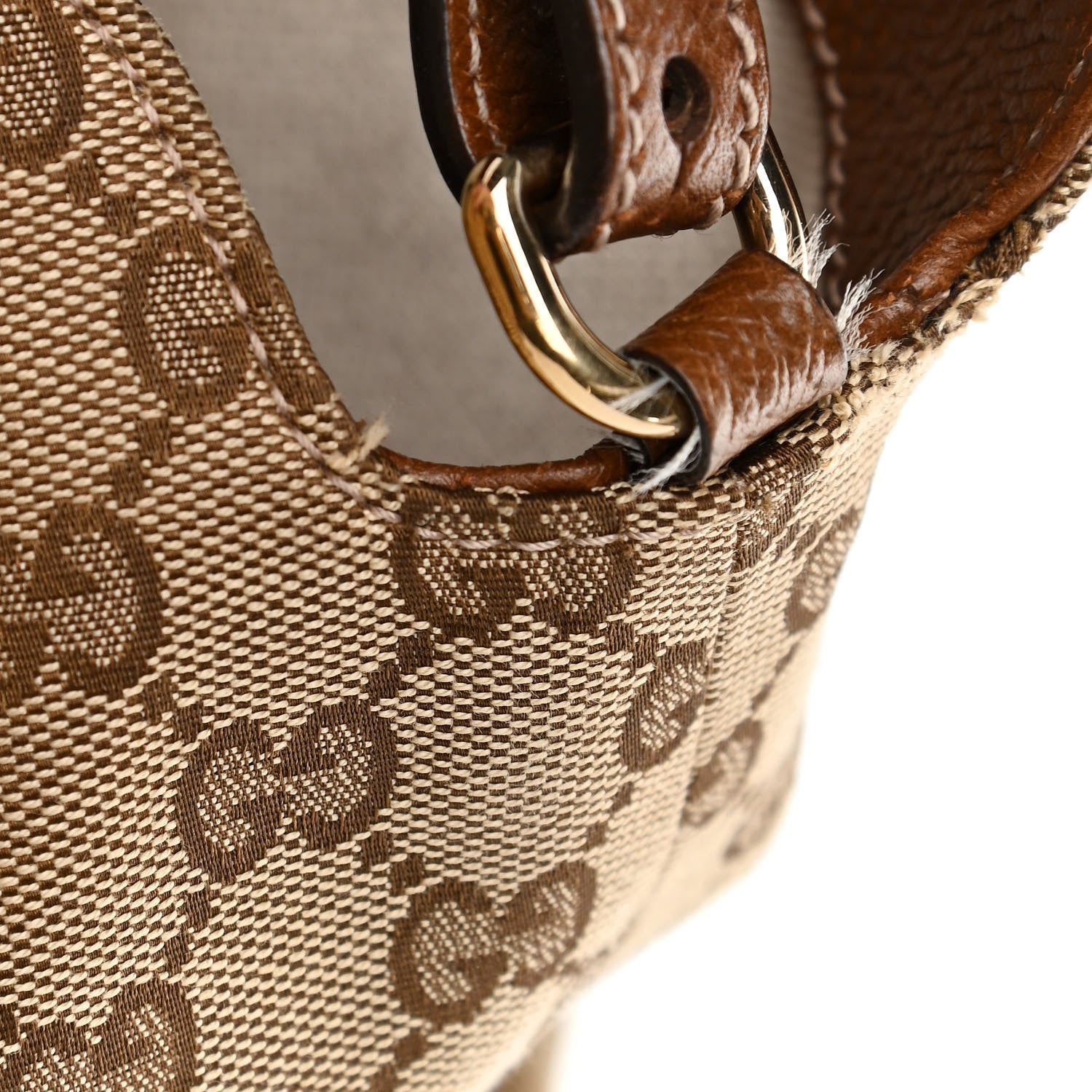 Gucci Monogram Large Bree Foldover Tote Beige Tabacco 14 of 20