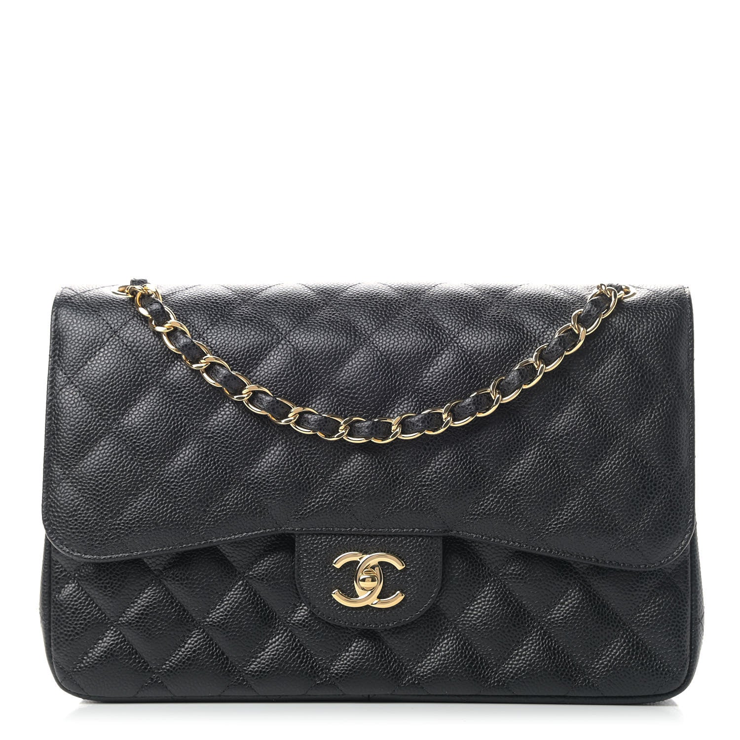 Chanel Caviar Quilted Jumbo Double Flap Black 1 of 8