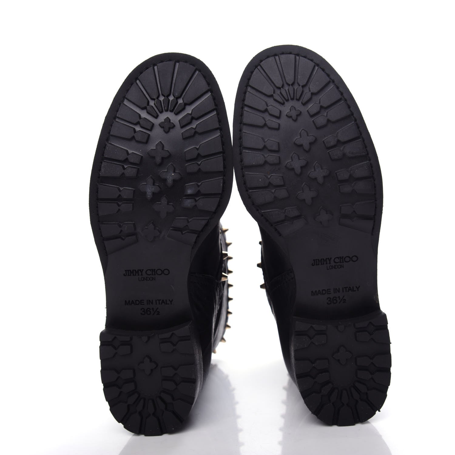 Jimmy Choo Studded Dash Biker Boots 36.5 Black 6 of 9