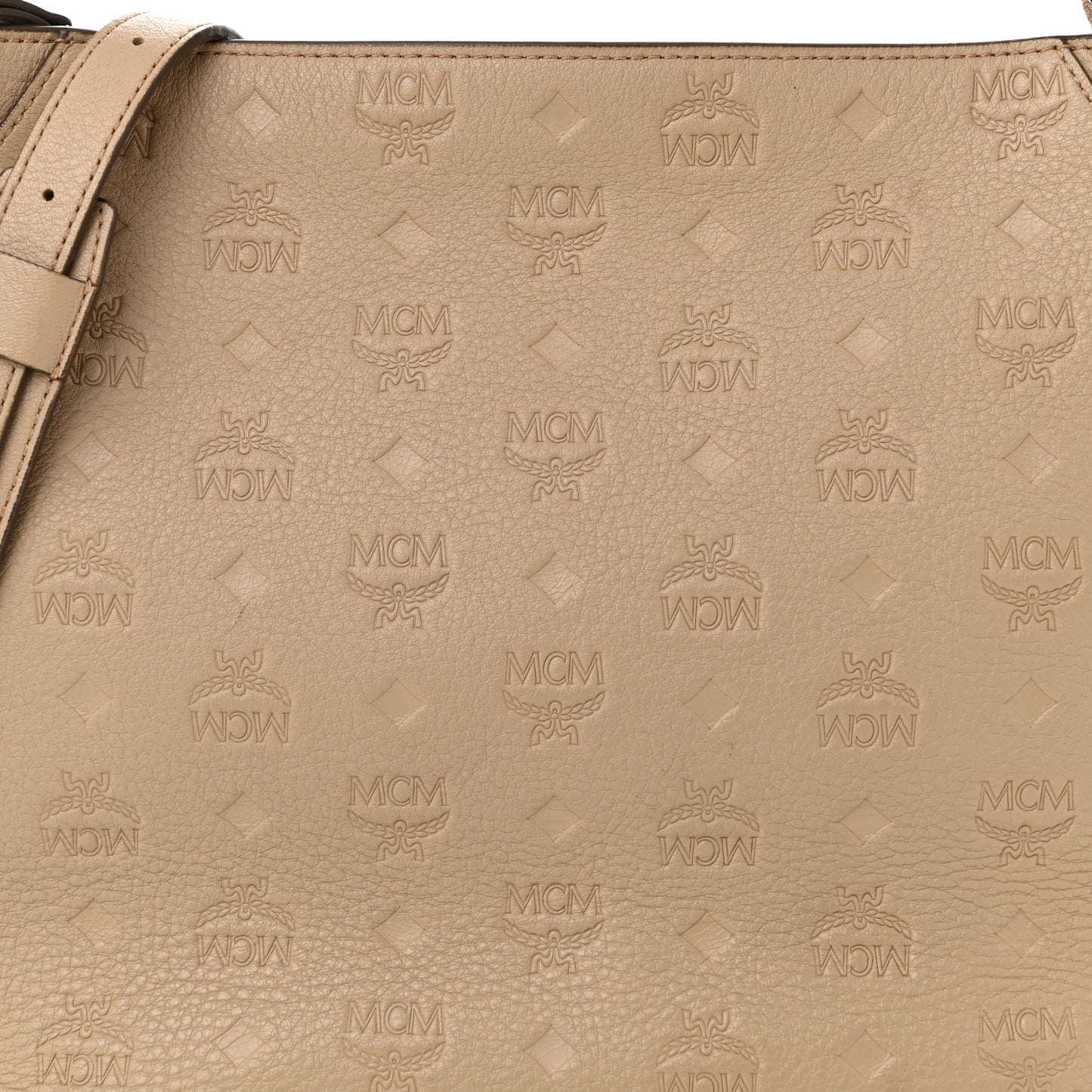 Calfskin Ottomar Monogram Klara Medium Hobo Beige