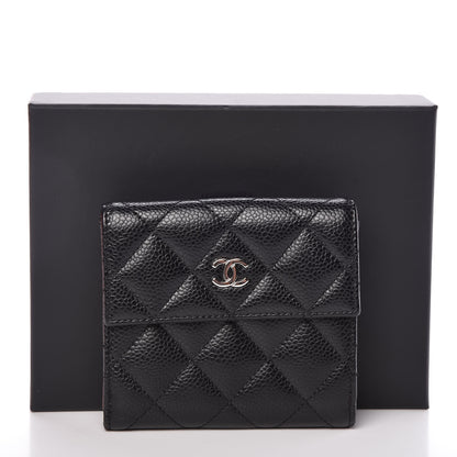 Chanel Caviar Quilted Compact French Flap Wallet Black 12 of 12