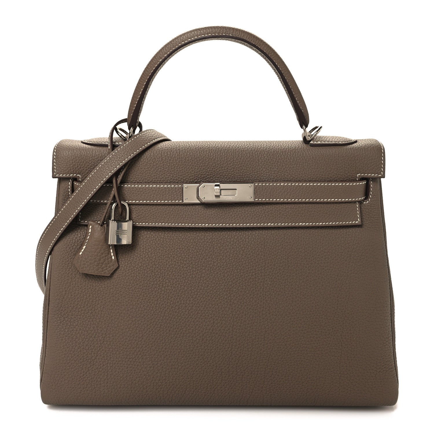 Hermes Togo Kelly Retourne 32 Etoupe 1 of 11