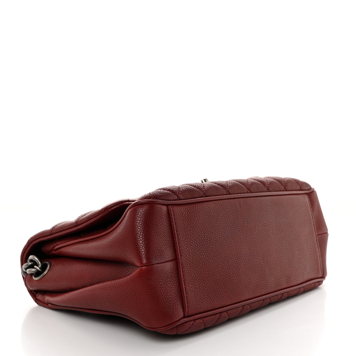 Chanel Caviar Quilted Medium Rock In Rome Single Flap Burgundy 4 of 10