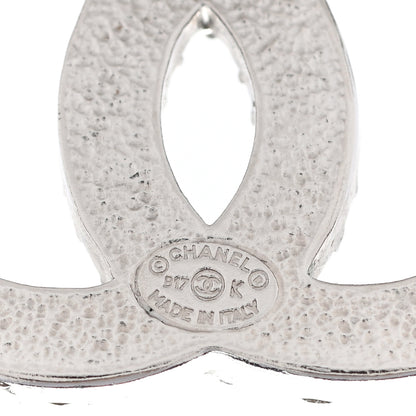 Chanel Crystal Large CC Earrings Silver 3 of 5