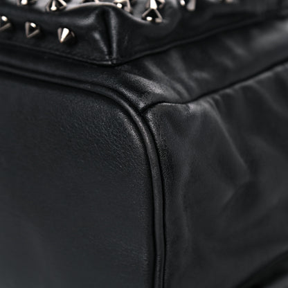 MCM Calfskin Medium Studded Backpack Black 9 of 15