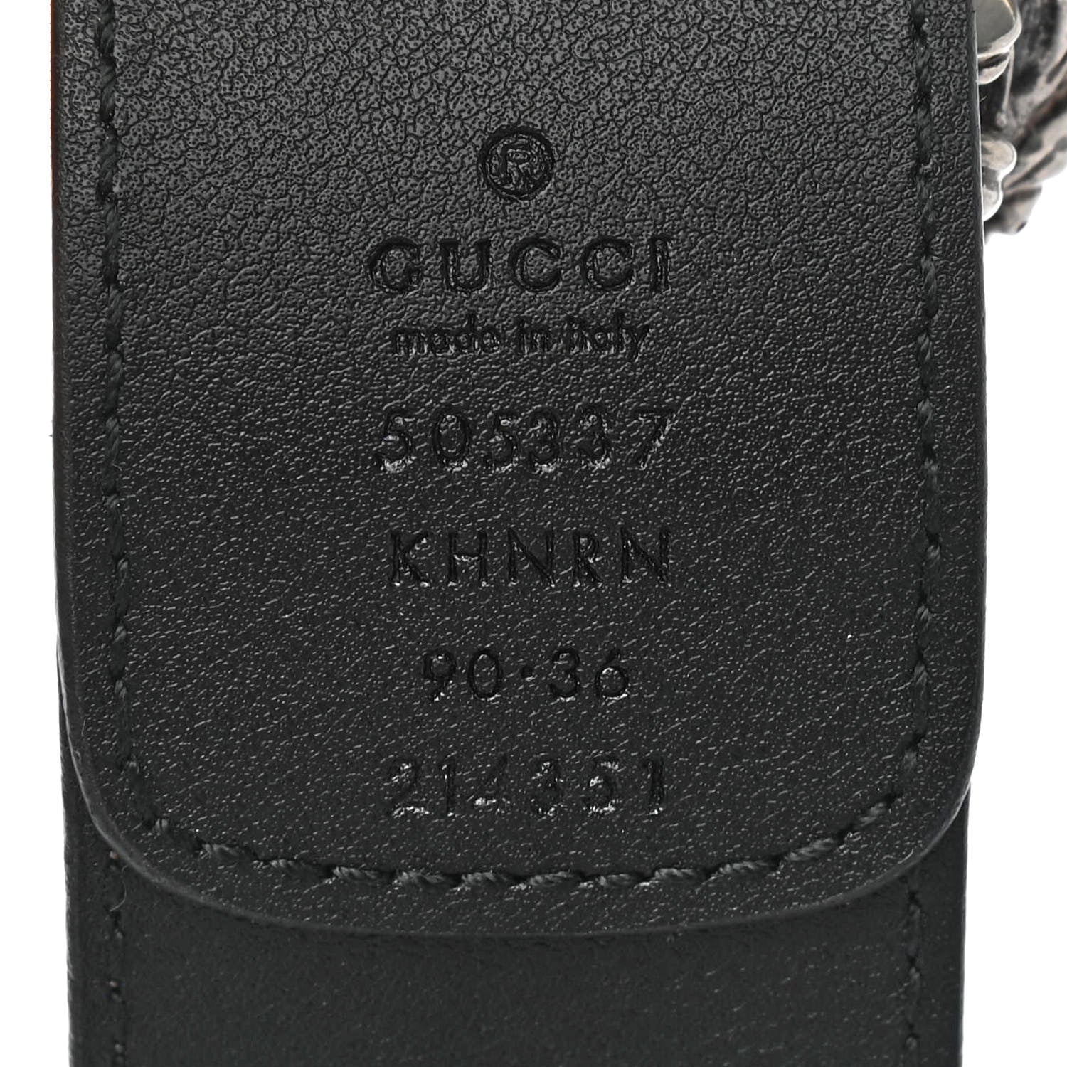 Gucci GG Supreme Monogram Suede Dionysus 40mm Belt 90 36 Beige Black 4 of 4