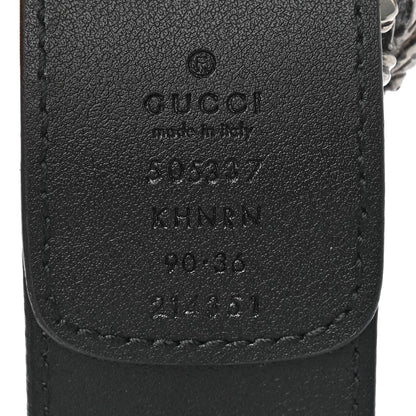 Gucci GG Supreme Monogram Suede Dionysus 40mm Belt 90 36 Beige Black 4 of 4