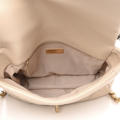 Chanel Lambskin Quilted Large 19 Flap Beige 5 of 11