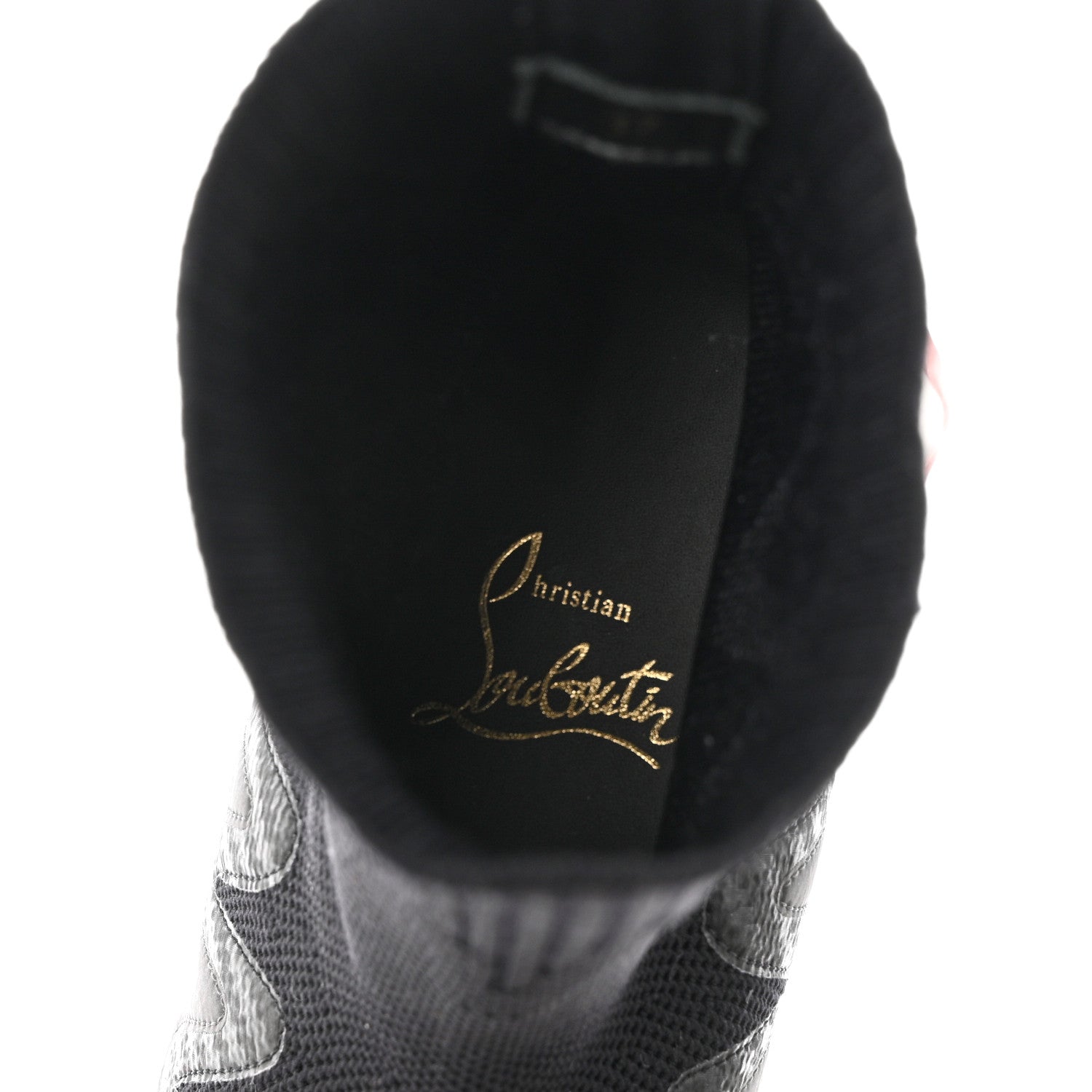 Christian Louboutin Knit Mesh Sharky Sock Sneakers 37 Black 6 of 8