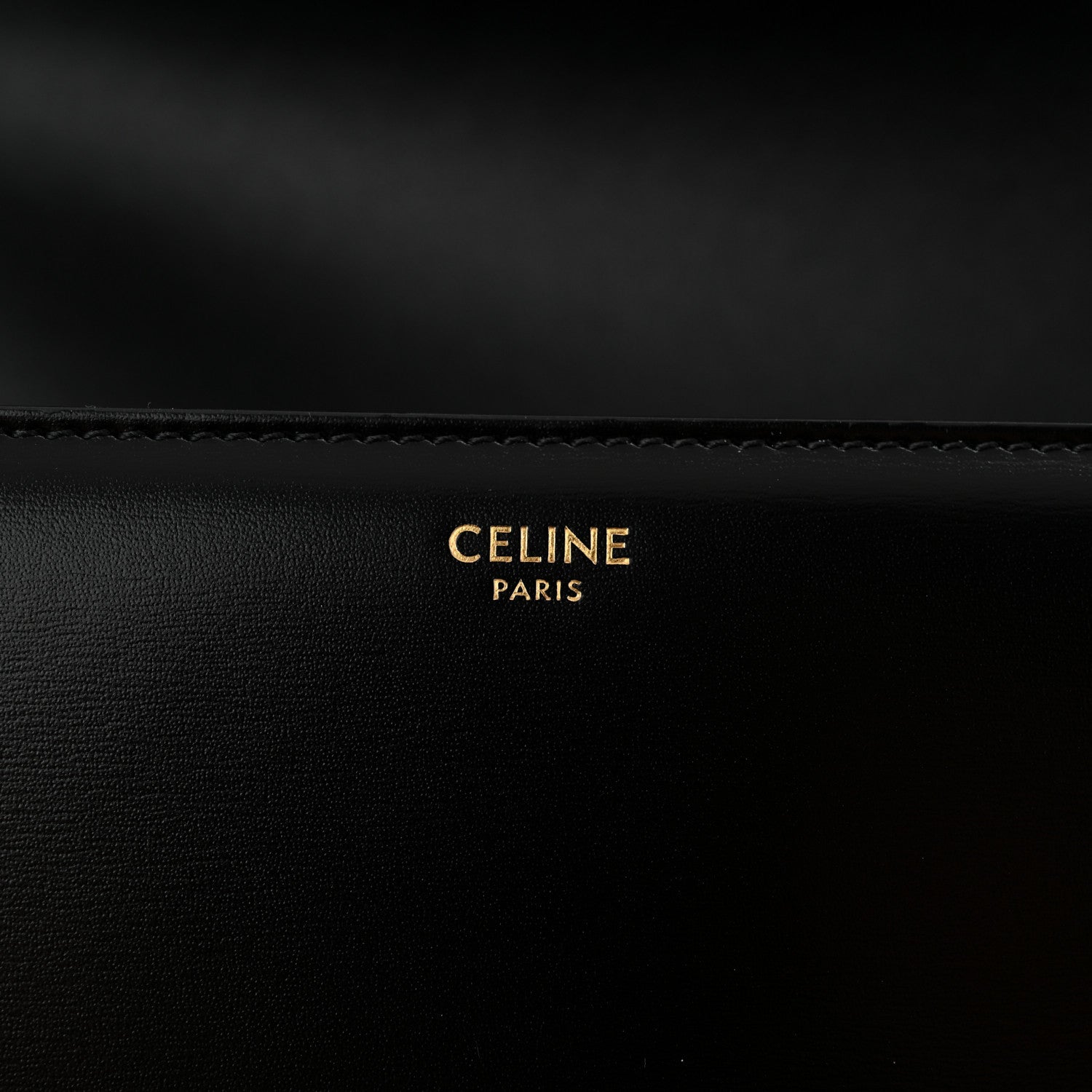 Celine Shiny Calfskin Medium Triomphe Black 6 of 10