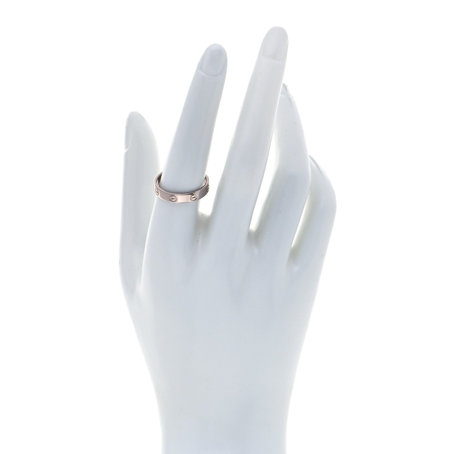 Cartier 18K White Gold 4mm LOVE Wedding Band Ring 57 8 2 of 4