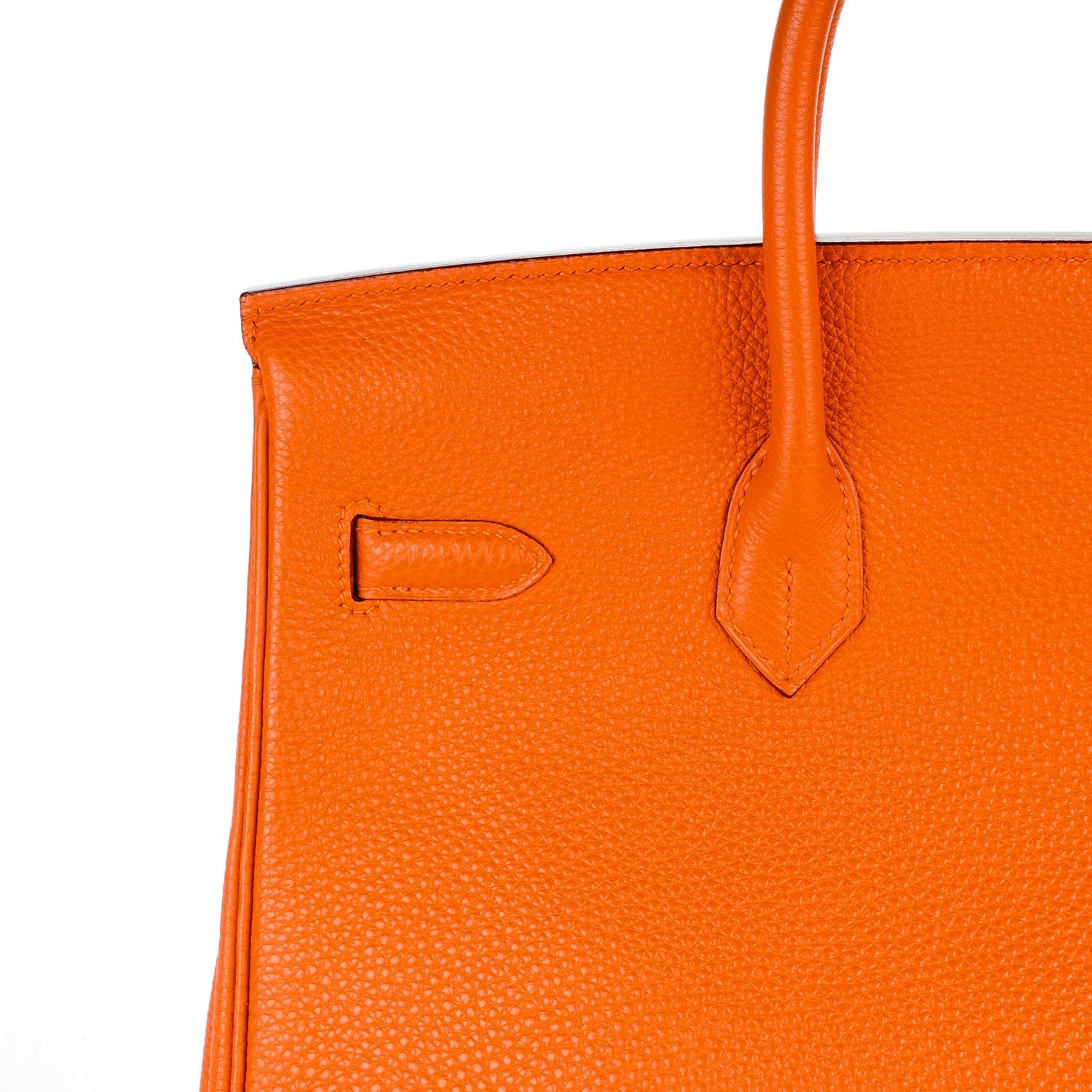Hermes Taurillon Clemence Birkin 35 Orange 19 of 23