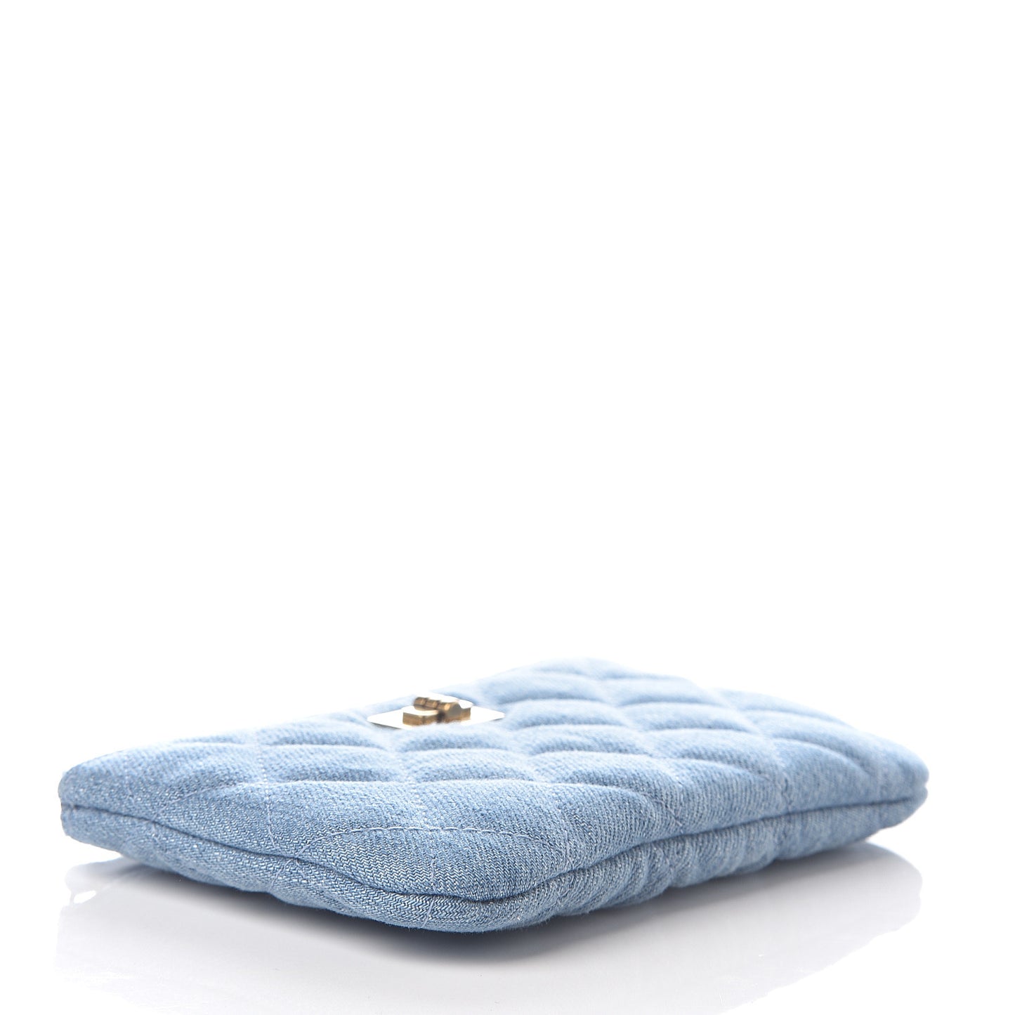 Denim Quilted Small Reissue Cosmetic Case Blue