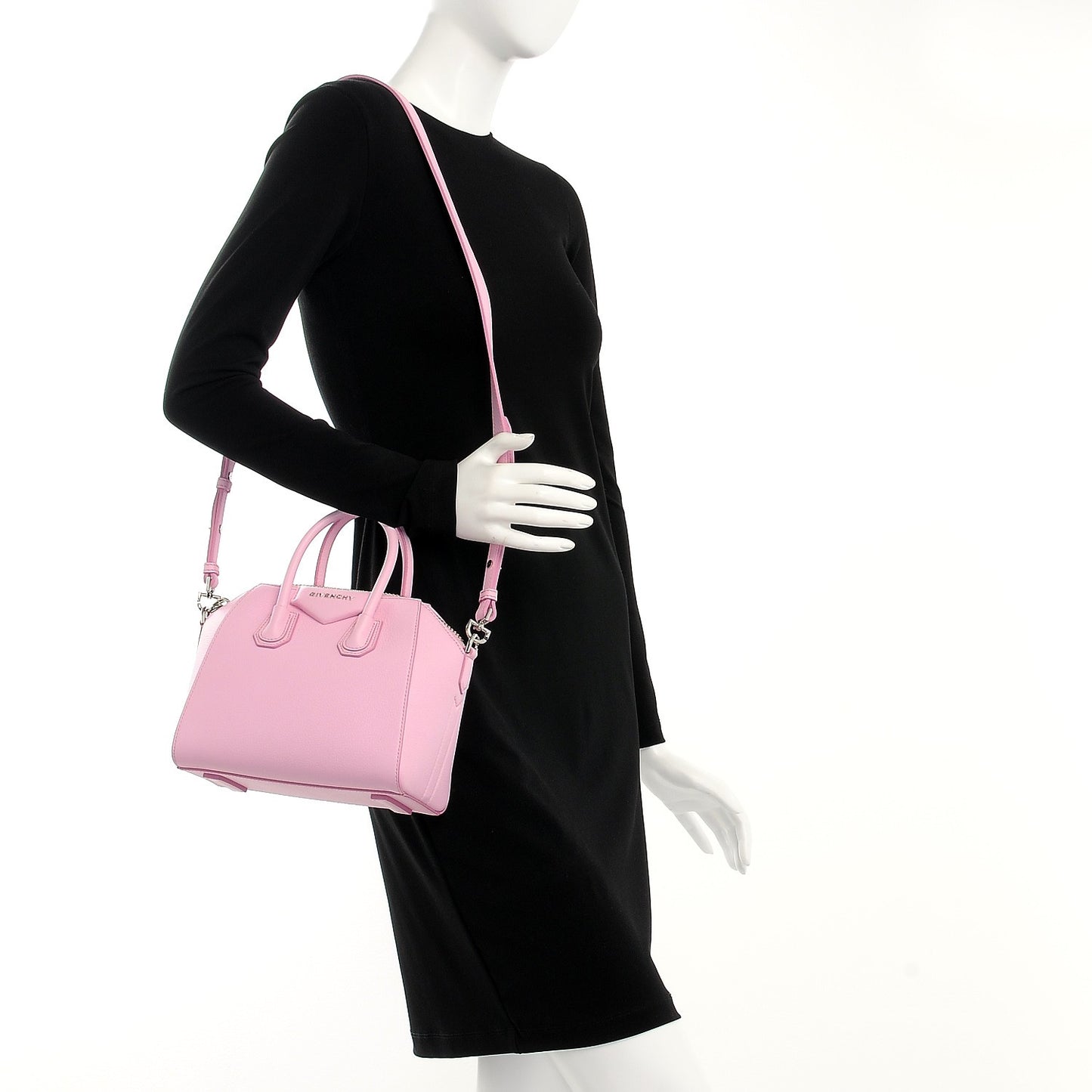 Sugar Goatskin Mini Antigona Bright Pink