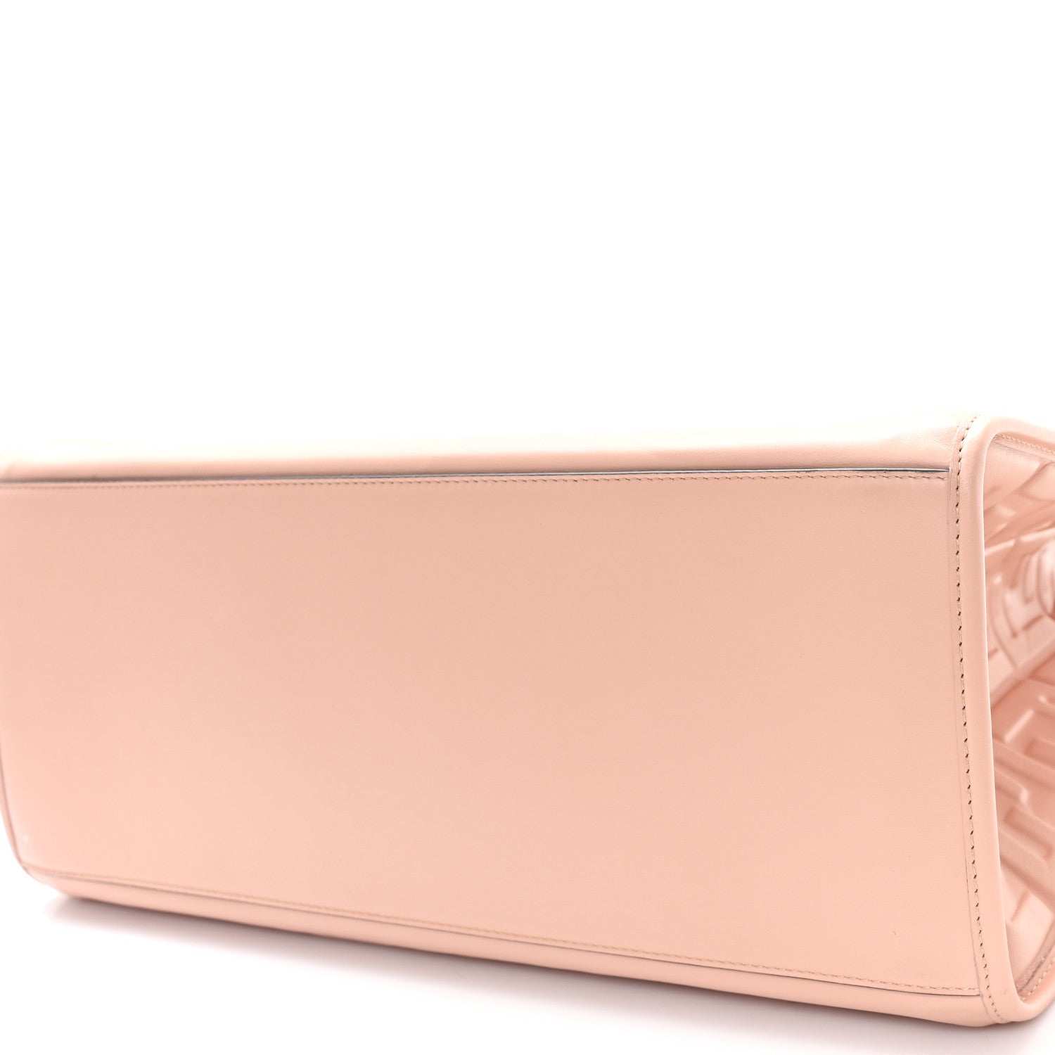 Fendi Vitello Plexiglass FF Embossed Medium Fendi Sunshine Shopper Tote Baby Pink 9 of 10