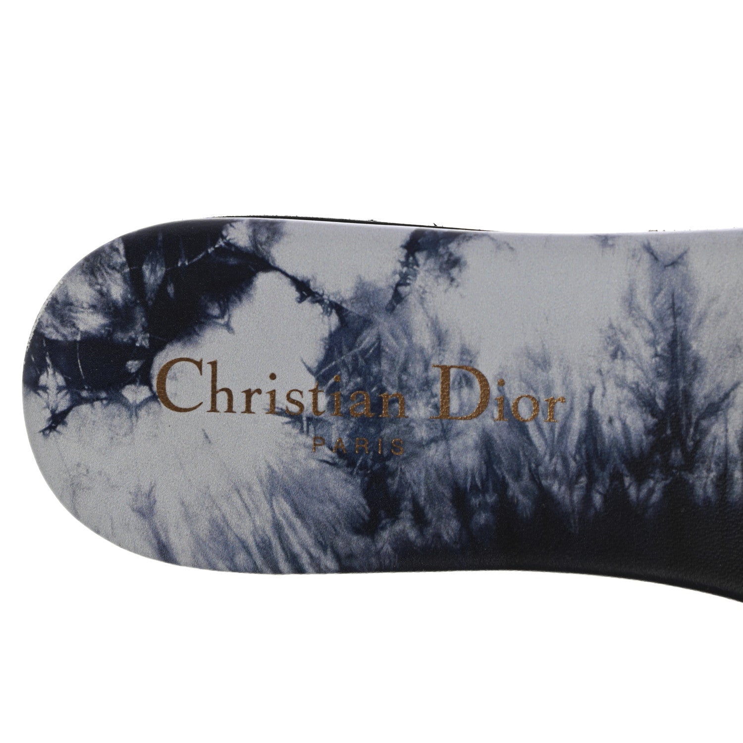 Christian Dior Canvas Tie and Dior Embroidered Dway Flat Slide Sandals 37.5 Denim 7 of 8
