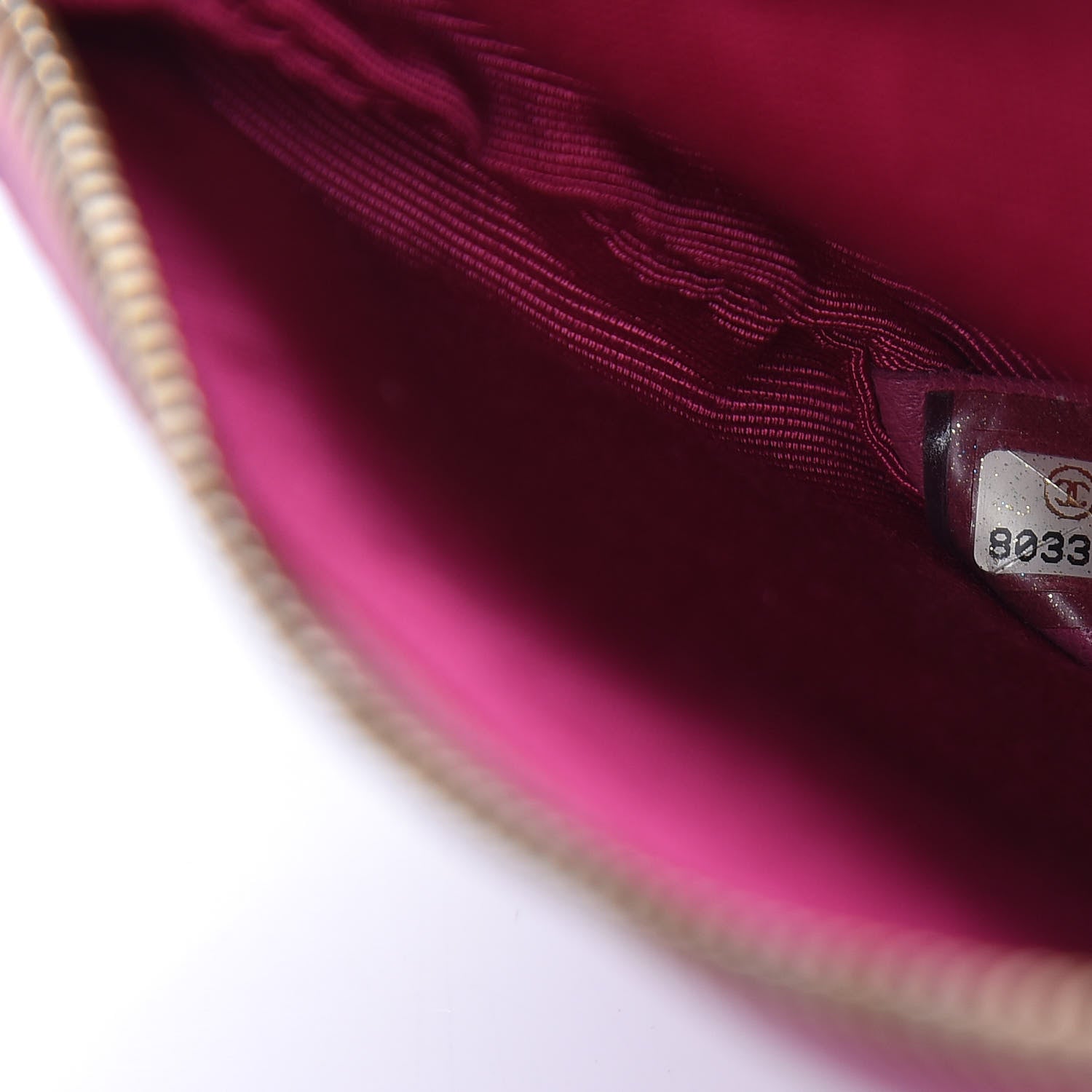 Chanel Lambskin Patent Leather Camellia Wristlet Pink 7 of 10